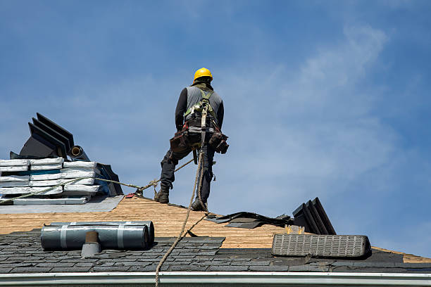 Professional Storm Damage Roof Repair technician working in Menahga, MN